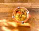 A picture of step 4 of Microwave Jar-Cooked Eggplant with Tomatoes.