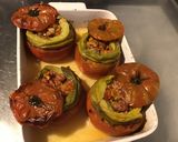 Une image de l'étape 15 de Tomates noires farcies à l élan,oignon et carotte,couronne de poireaux.