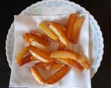 A picture of step 2 of Suji Halwa with Finger Chips.