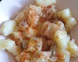 A picture of step 4 of Cassava#themechallenge.