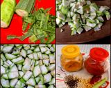 A picture of step 1 of Beerakaya Thokku Pachadi or Khatti Torai Ke Chilke ki Chutney.
