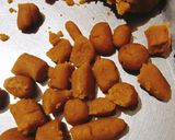 A picture of step 2 of Besan ke namkin gatte(snacks).