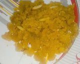 A picture of step 3 of Moong dal /skinned dal halwa.