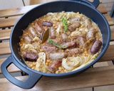 Foto del paso 8 de la receta: Cazuela de butifarras salteadas con col y garbanzos