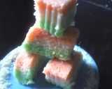 A picture of step 4 of Tri-colour suji coconut burfi.