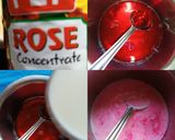 A picture of step 2 of Sabja rose milkshake.