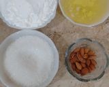 A picture of step 1 of Corn Starch Halwa.
