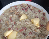 Foto del paso 5 de la receta: Risotto con champis y jamón con peineta