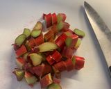 A picture of step 1 of Rhubarb Fool.