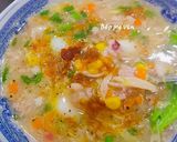 Hình bước làm 4 của món Súp gà mực ống và rau củ