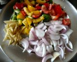 A picture of step 3 of Paneer jalfrezi.