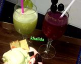 A picture of step 4 of Green and black grape juices.