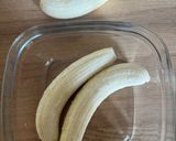 Une image de l'étape 1 de Banana Bread au beurre de cacahuètes et pépites de chocolat sans gluten ni lactose.
