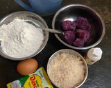 Foto langkah ke 1 dari resep Bolu kukus Ubi Ungu.