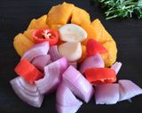 Foto del paso 1 de la receta: Langostinos crocantes a base de Mango Acebichado👍🇵🇪