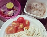 รูปขั้นตอนการทำที่ 1 ของ ตำเห็ดหิมะขาว,กุ้งสุก,ไข่ต้ม,ปลาร้าหอม- คีโต