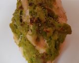 A picture of step 5 of My Guacamole stuffed Chicken Breast 😘.