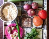 A picture of step 1 of Kofta curry.