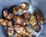 A picture of step 1 of Arbi fry.