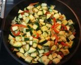 Foto del paso 1 de la receta Calabacín al curry con torreznos