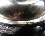 A picture of step 4 of Appam with hot coffee.