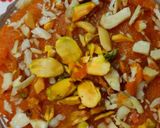 A picture of step 8 of Poha Kesri Halva.