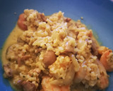 Foto del paso 6 de la receta: Falso risotto de coliflor al curry con langostinos y champiñones