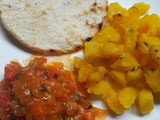 Desayuno con papa criolla y 🍅