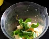 A picture of step 2 of Cucumber Lemonade Detoxifying morning green drink.
