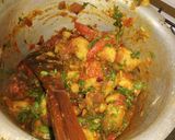 A picture of step 3 of Green banana stew.