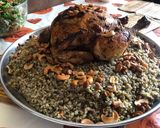 صورة لخطوة 7 من وصفة منسف فريكة على فروج مشوي