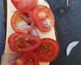 A picture of step 2 of My Door step Cheese Toast.