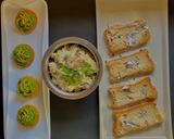 A picture of step 11 of 3 course meal - Nimona Canapes, Shahi Chicken Pulao, Shahi Tukda under 30 mins.