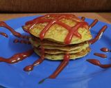 A picture of step 4 of Onion Pancakes.