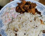 A picture of step 4 of Chicken Perattu.