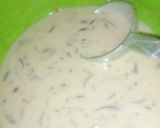 A picture of step 1 of Wainar fulawa (traditional pancake).