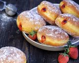 Foto langkah ke 4 dari resep Pumpkin Bomboloni 1x proofing.