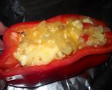 Foto del paso 7 de la receta: Morrón relleno 3 quesos (a las brasas)