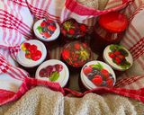 Bazsalikomos-rebarbarás szamócalekvár recept fázis 14 fotója