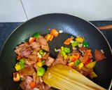 A picture of step 5 of Chicken salami starter.