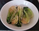 A picture of step 5 of My Sesame Pak Choi Ginger + Smoked Garlic. 😍.