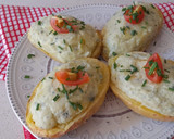 Foto del paso 5 de la receta: Patatas rellenas de queso azul y nueces -en microondas-