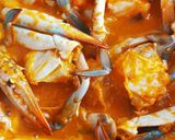 A picture of step 4 of Crab curry.