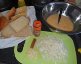 A picture of step 1 of Beid wa lahmeh inspired by linda L recipe 👌 breakfast food !.