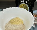 A picture of step 1 of Jowar Lauki (Bottlegourd) Thalipith.
