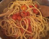 A picture of step 6 of Bucatini Puttanesca with Sausage.