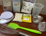 Hình bước làm 1 của món Panna Cotta Việt Quất - Trà Xanh