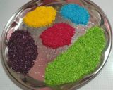 عکس مرحله 6 از دستور پودر نارگیل رنگی برای تزیین کیک و شیرینی و دسر