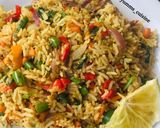 A picture of step 4 of Chinese fried rice.