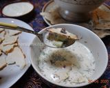 A picture of step 12 of Abdoogh Khiar (Iranian cold cucumber soup).